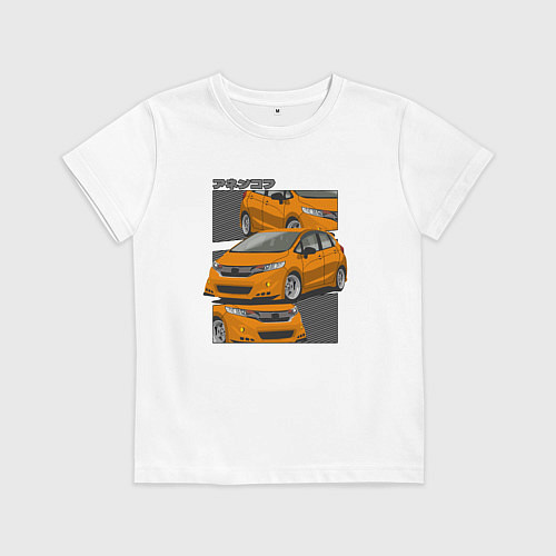 Детская футболка Honda fit jazz городской стиль / Белый – фото 1