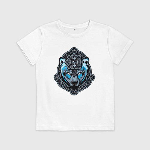 Детская футболка Скандинавский медведь - магический оберег / Белый – фото 1