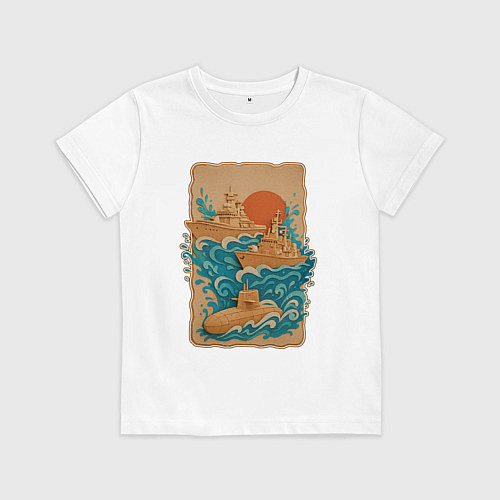 Детская футболка Cardboard boats / Белый – фото 1