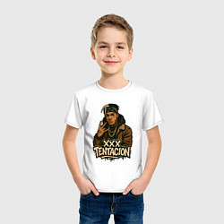 Футболка хлопковая детская XXXTentacion anime, цвет: белый — фото 2
