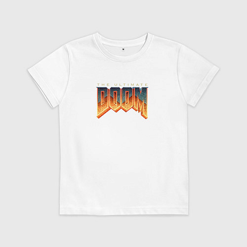 Детская футболка Doom ultimate logo / Белый – фото 1