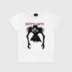 Футболка хлопковая детская Death note Ryuk - темный, цвет: белый
