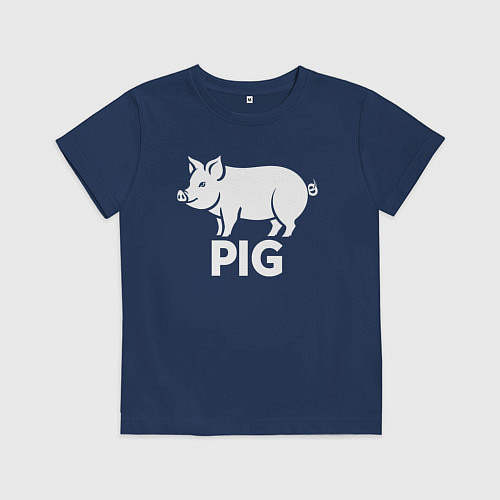 Детская футболка Городская Свинья / Тёмно-синий – фото 1