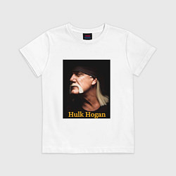 Футболка хлопковая детская Hulk Hogan память, цвет: белый