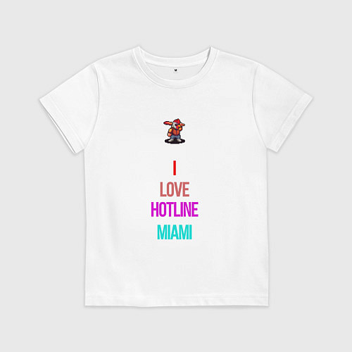 Детская футболка I love Hotline Miami / Белый – фото 1