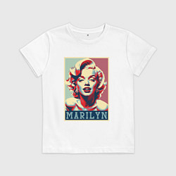 Футболка хлопковая детская Marilyn, цвет: белый