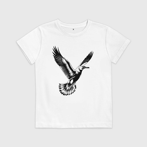 Детская футболка Полет чайки / Белый – фото 1