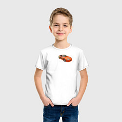 Футболка хлопковая детская Тойота Супра, цвет: белый — фото 2