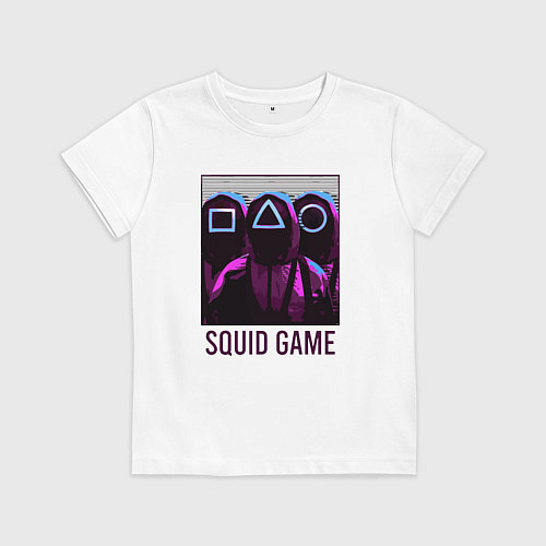 Детская футболка Squid game shadows / Белый – фото 1