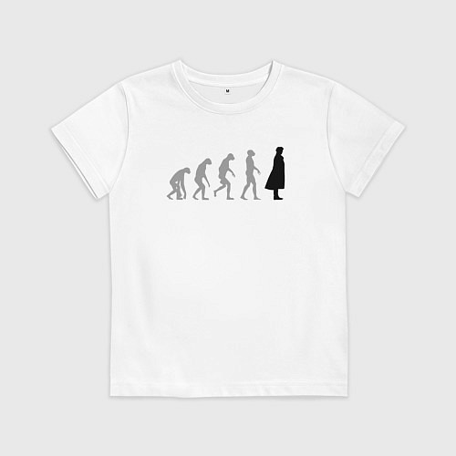 Детская футболка Эволюция Шерлока / Белый – фото 1