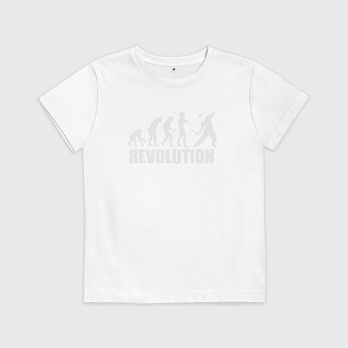Детская футболка Революция - эволюция / Белый – фото 1