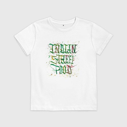 Детская футболка Indian Street Food / Белый – фото 1