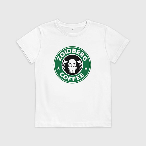 Детская футболка Zoidberg coffee / Белый – фото 1