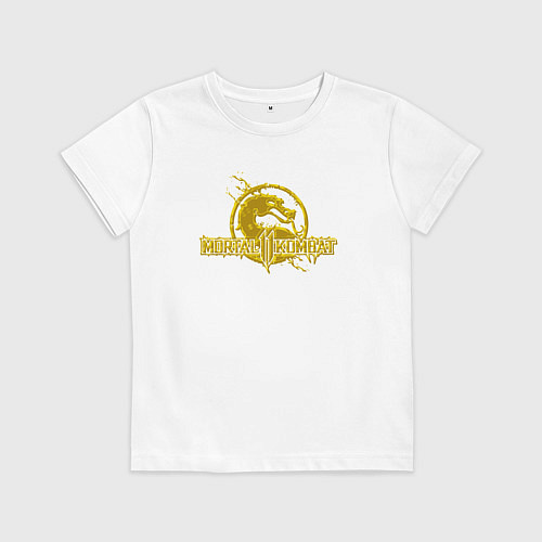 Детская футболка Mortal kombat 2 - dragon logo / Белый – фото 1