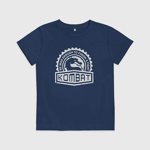 Детская футболка Fight mortal kombat / Тёмно-синий – фото 1