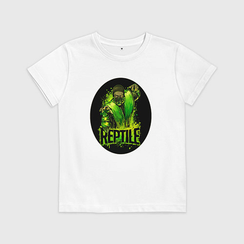 Детская футболка Reptile warrior - Mortal Kombat / Белый – фото 1