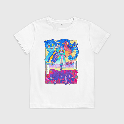 Детская футболка KPop Demon Hunters and Saja Boys / Белый – фото 1