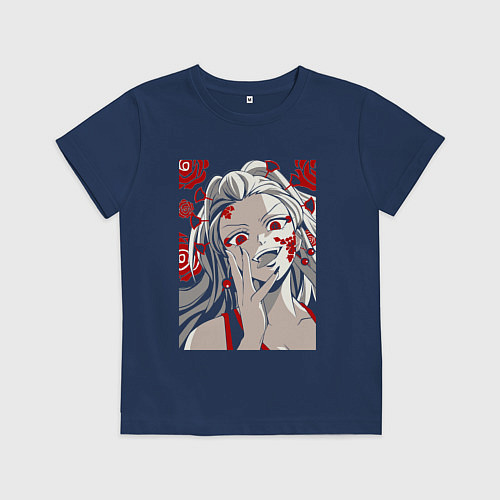 Детская футболка Клинок, рассекающий демонов Даки / Тёмно-синий – фото 1