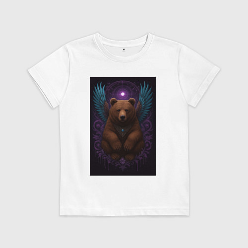 Детская футболка Духовный медведь / Белый – фото 1