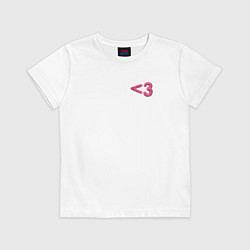 Футболка хлопковая детская Меньше трёх, цвет: белый