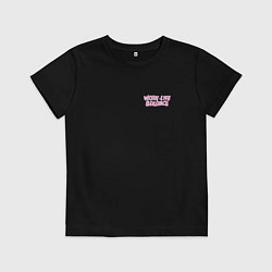 Футболка хлопковая детская Work-life balance, цвет: черный
