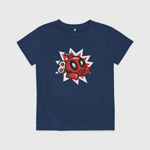 Детская футболка Deadpool bomb / Тёмно-синий – фото 1