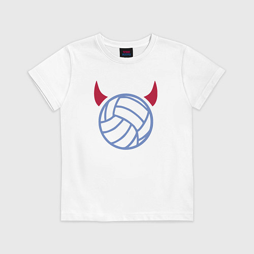 Детская футболка Volleyball devil / Белый – фото 1