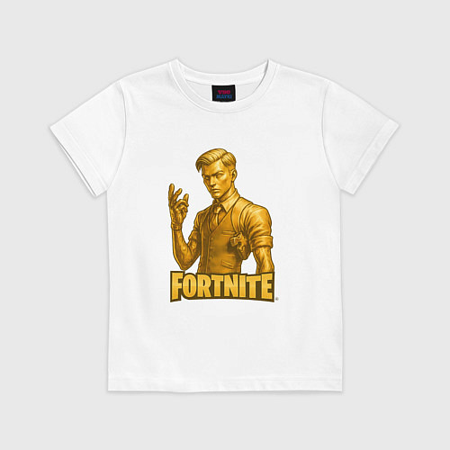 Детская футболка Золотой Мидас Fortnite / Белый – фото 1