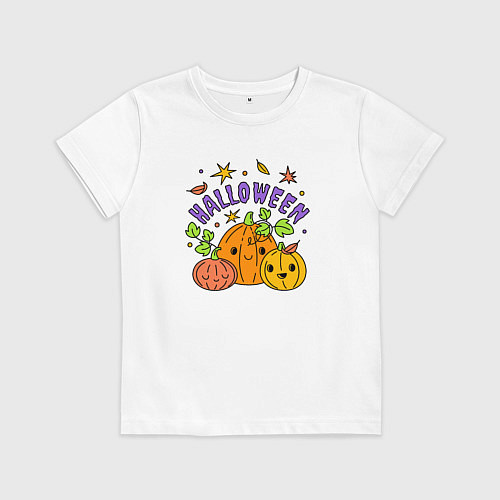 Детская футболка Весёлый хэллоуин / Белый – фото 1