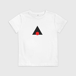 Футболка хлопковая детская Минимализм: геометрия, цвет: белый
