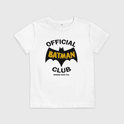 Детская футболка Официальный клуб Бэтмена / Белый – фото 1