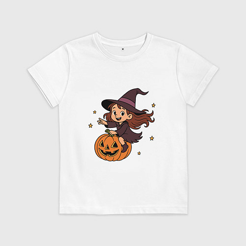 Детская футболка Маленькая ведьмочка / Белый – фото 1