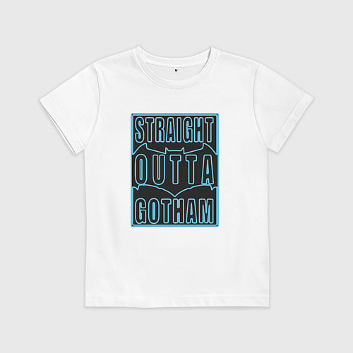 Детская футболка Straight outta Gotham / Белый – фото 1