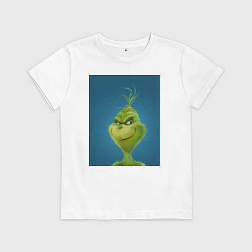 Детская футболка Гринч что-то замышляет на новый год / Белый – фото 1