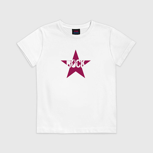 Детская футболка Rock star in vinous / Белый – фото 1