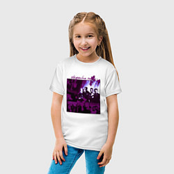 Футболка хлопковая детская Depeche Mode in violet, цвет: белый — фото 2