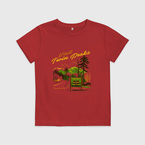 Детская футболка Visit Twin Peaks / Красный – фото 1