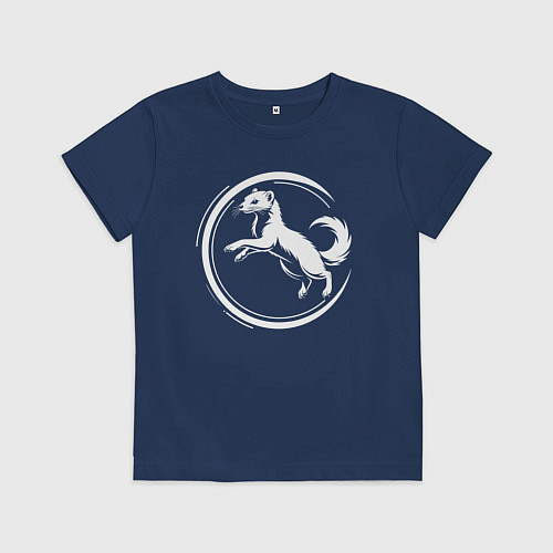 Детская футболка Геральдическая куница Уфа / Тёмно-синий – фото 1