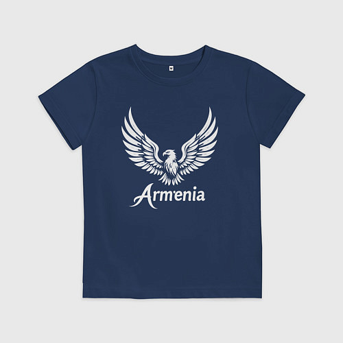 Детская футболка Гордый орел Армении / Тёмно-синий – фото 1