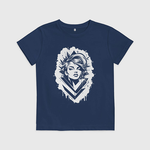 Детская футболка Поп-арт дива / Тёмно-синий – фото 1