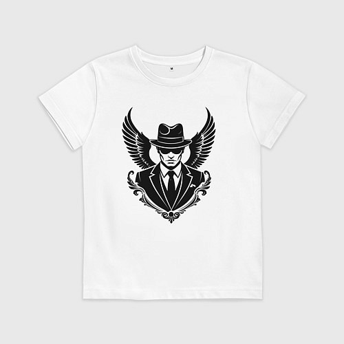 Детская футболка Крылатый мафиозник / Белый – фото 1