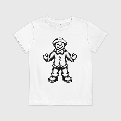 Детская футболка Пряничный джентльмен / Белый – фото 1