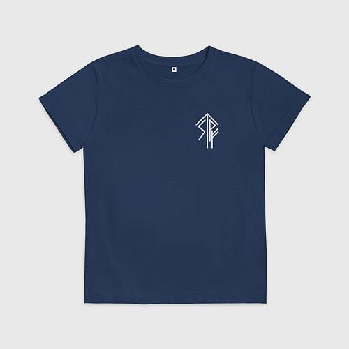 Детская футболка Став рун на удачу и силу / Тёмно-синий – фото 1