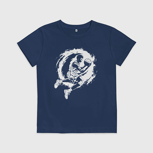 Детская футболка Динамика баскетбола аниме / Тёмно-синий – фото 1