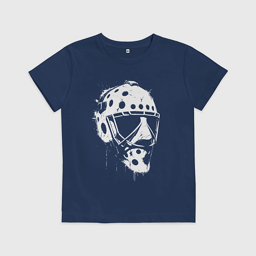 Детская футболка Белая хоккейная маска / Тёмно-синий – фото 1