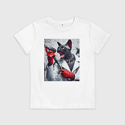 Детская футболка Рэпер Корниш-рекс - музыкальная фантазия / Белый – фото 1