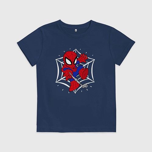Детская футболка Spiderweb / Тёмно-синий – фото 1