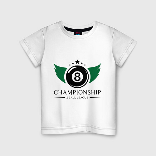 Детская футболка Billiards (8 ball league) / Белый – фото 1