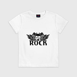 Футболка хлопковая детская Rock Bang, цвет: белый