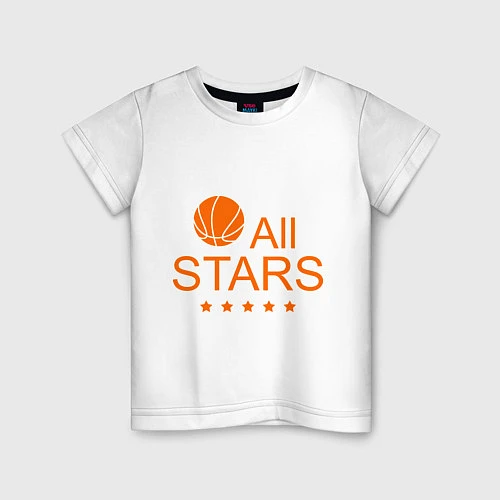 Детская футболка All stars (баскетбол) / Белый – фото 1